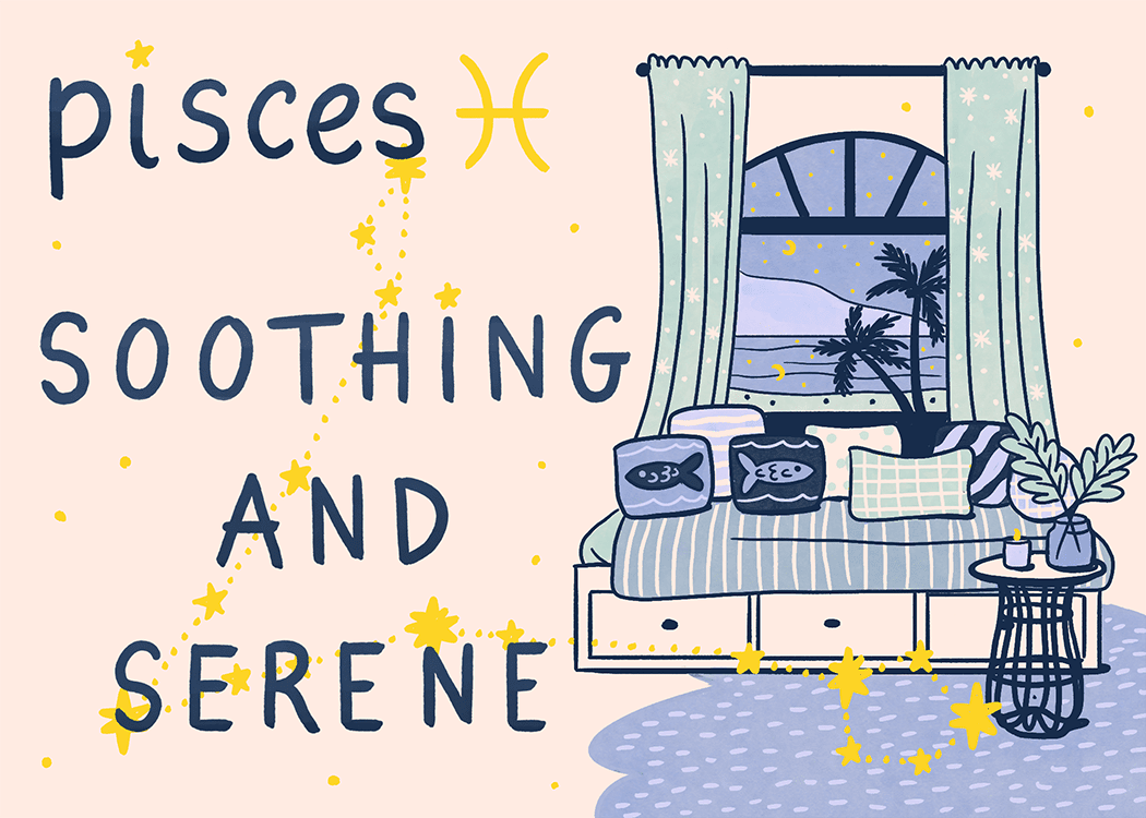 pisces home decorating illustration