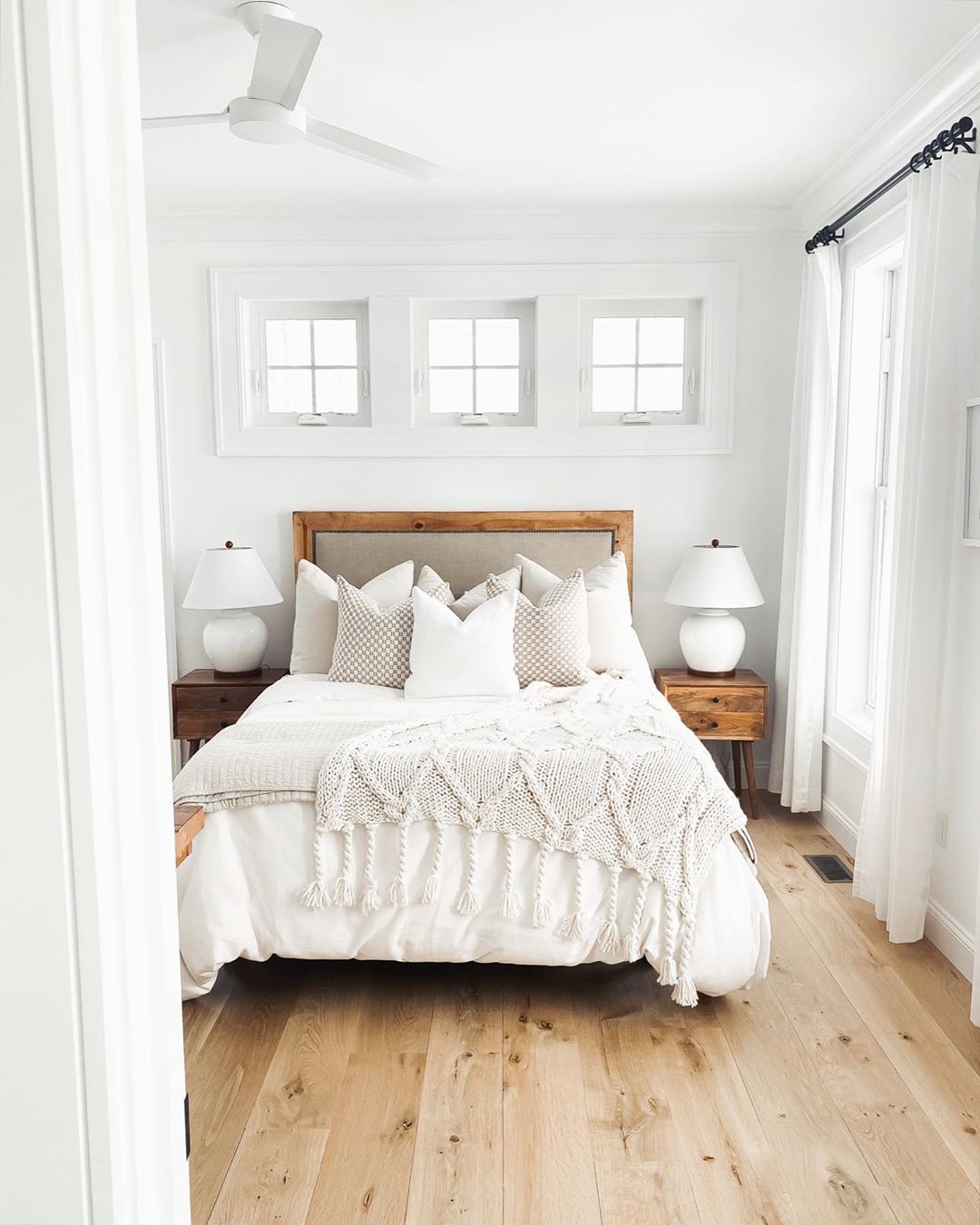 All white bedroom