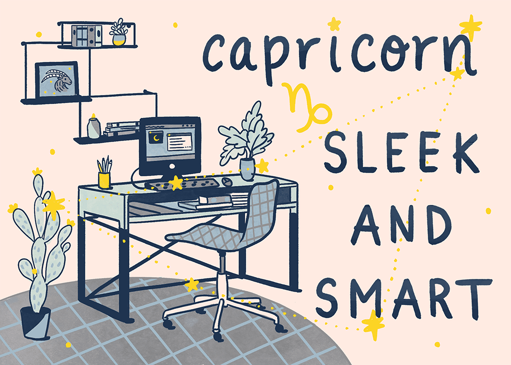 capricorn home decorating illustration