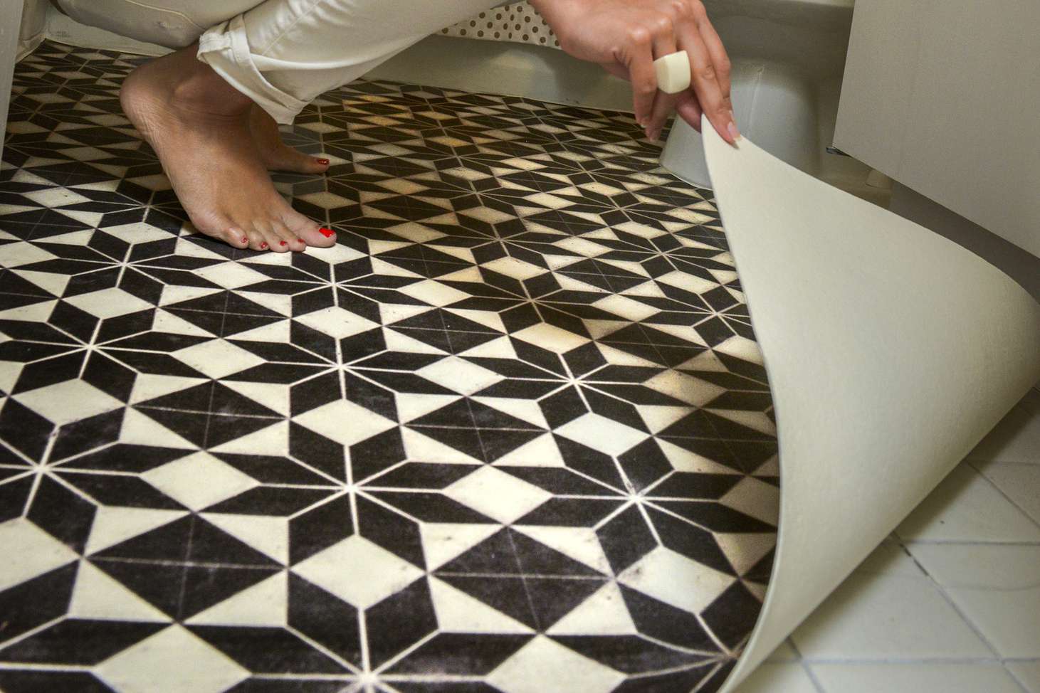 vinyl floor cloth fast fix ugly floor