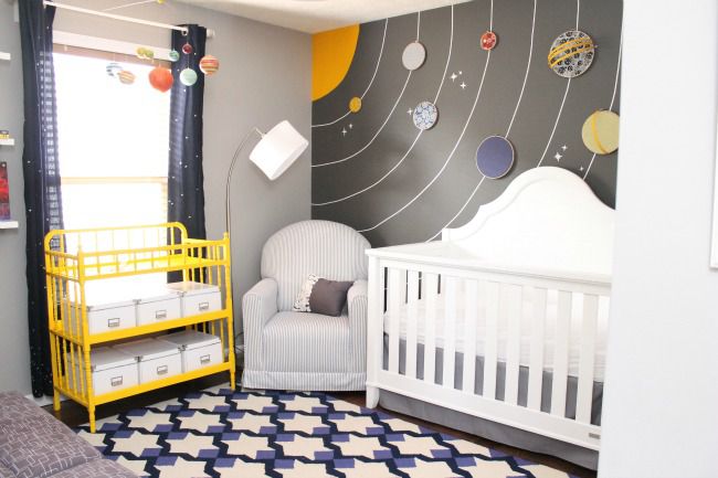 Kinderzimmer mit Weltraumthema