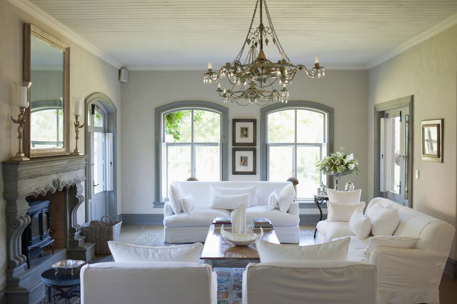 French country style living room.