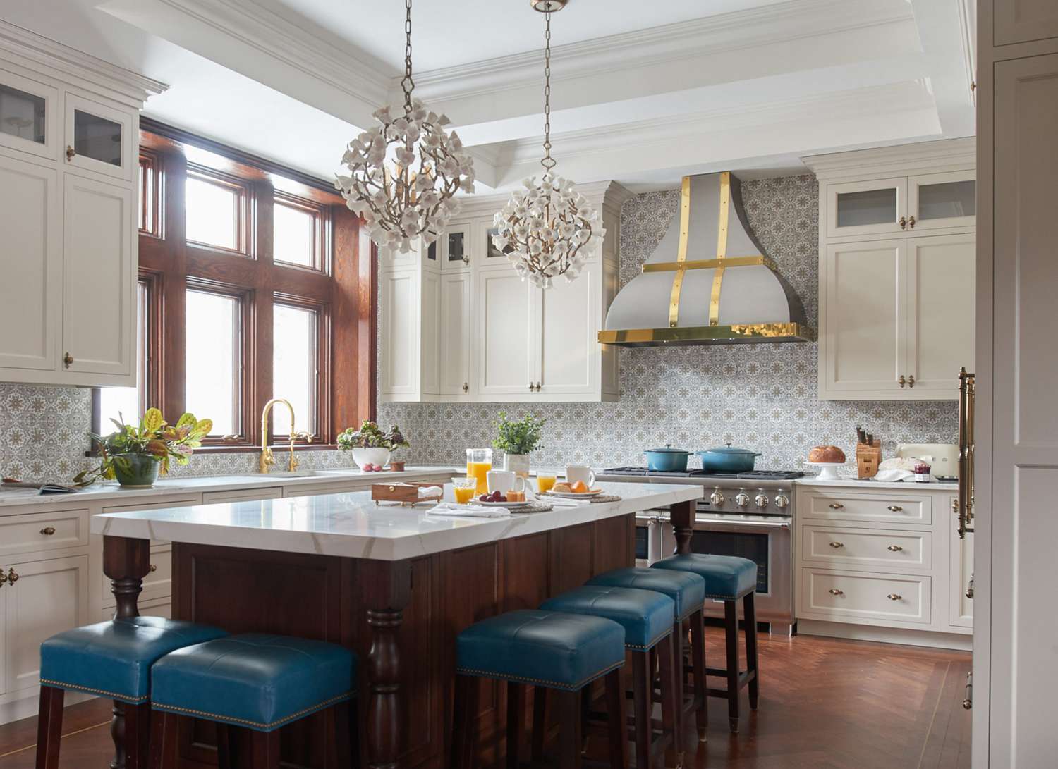 French Country inspired open kitchen