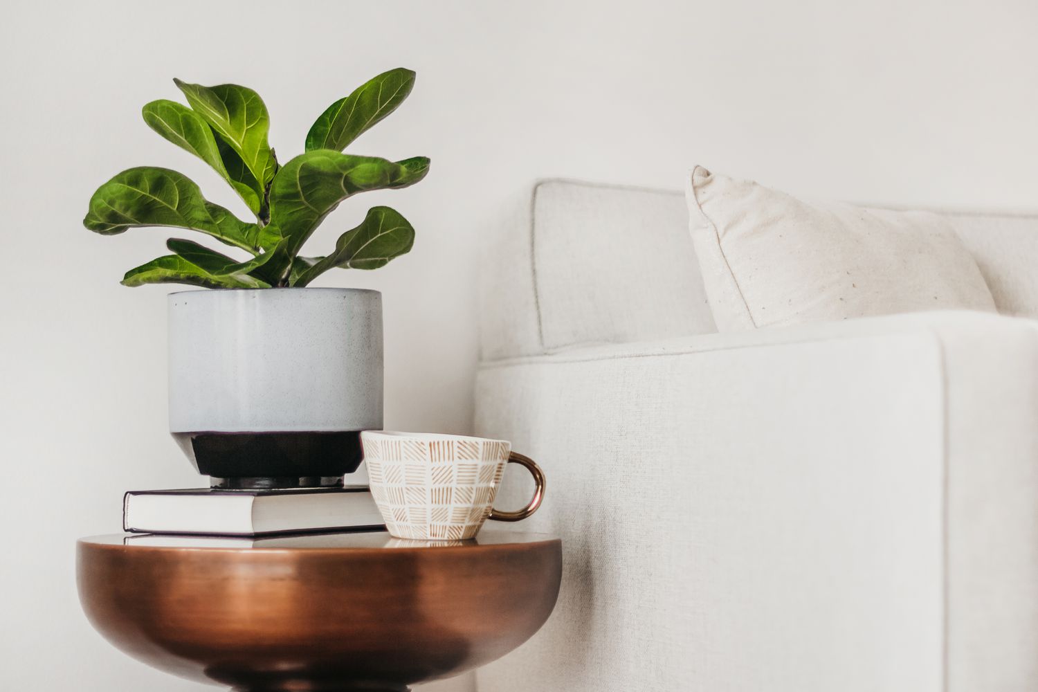 end table next to a sofa