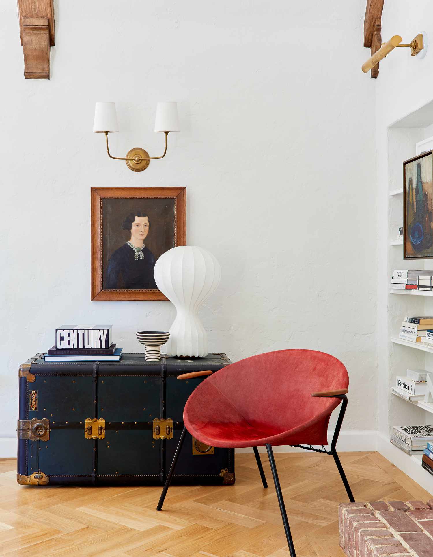 rustic midcentury modern living room