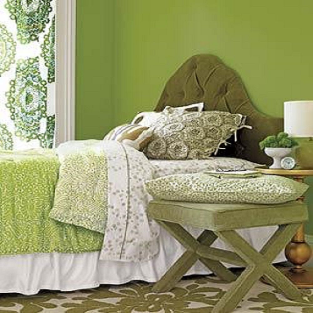 grünes Schlafzimmer