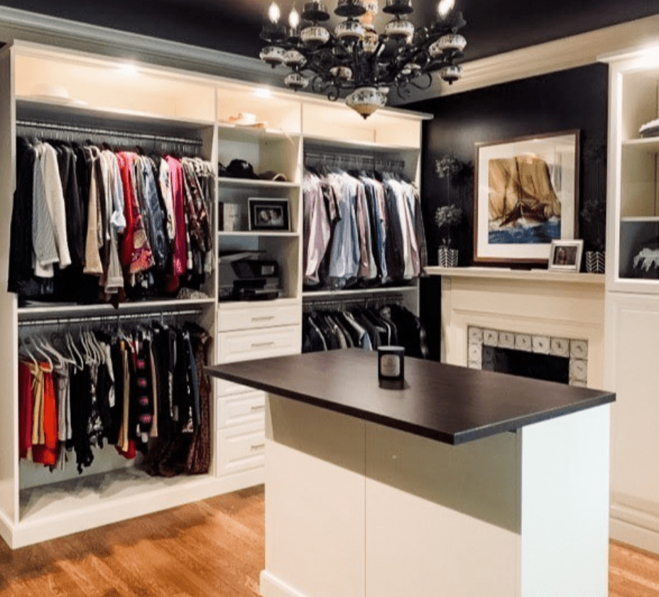 kitchen style island in closet