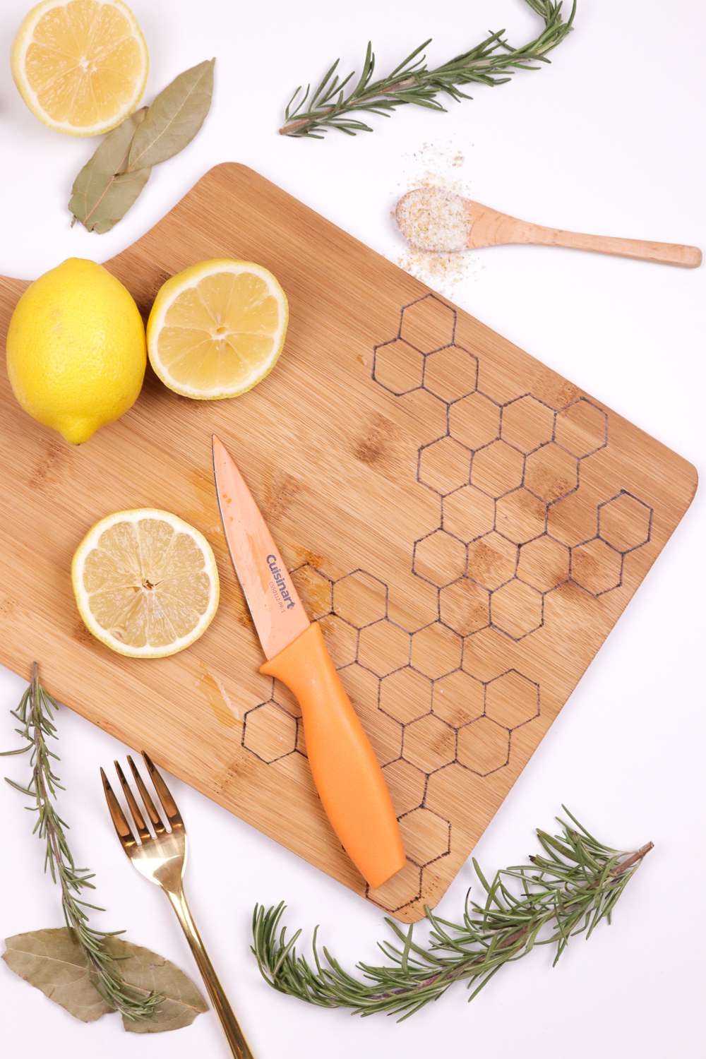 DIY Honeycomb Burnt Cutting Board
