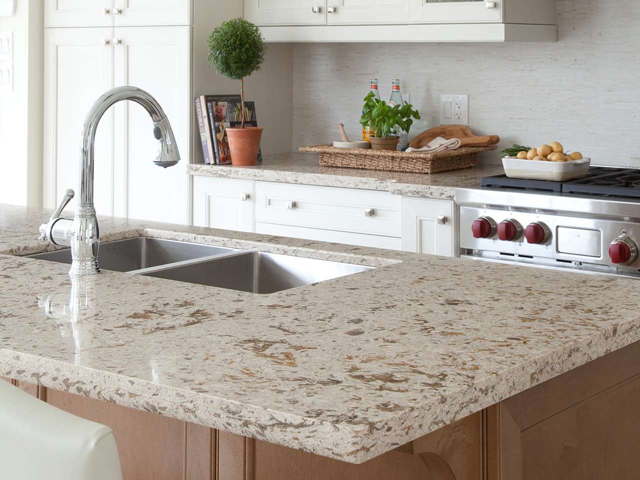 Windermere countertop used on a kitchen island.