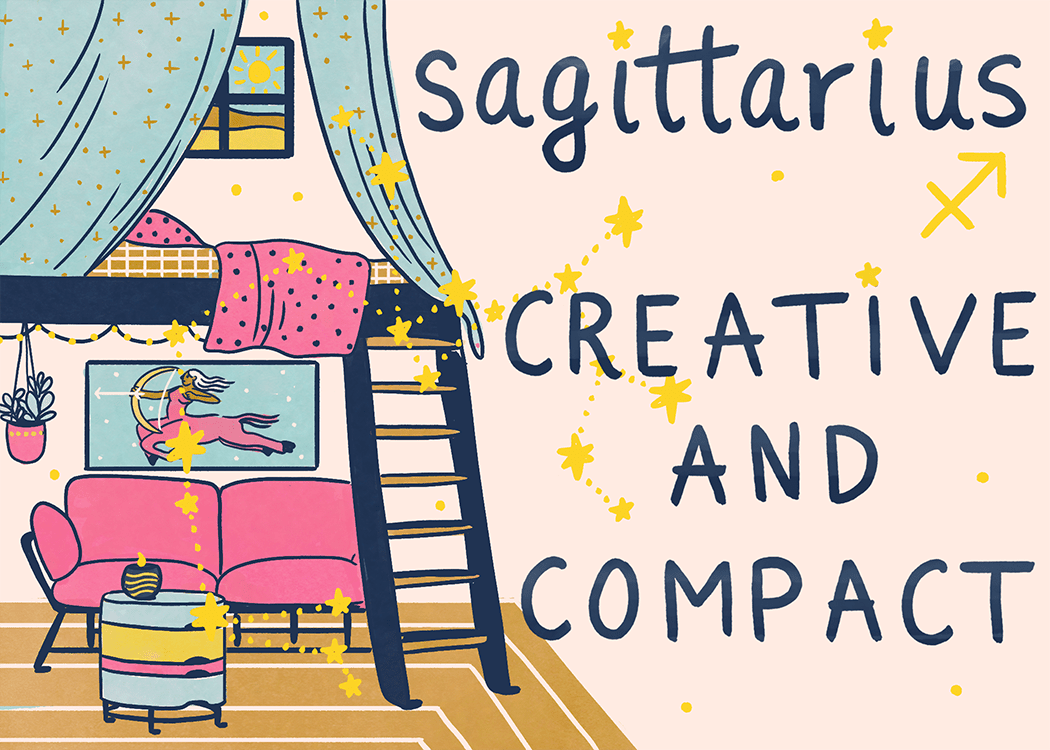 sagittarius home decorating illustration