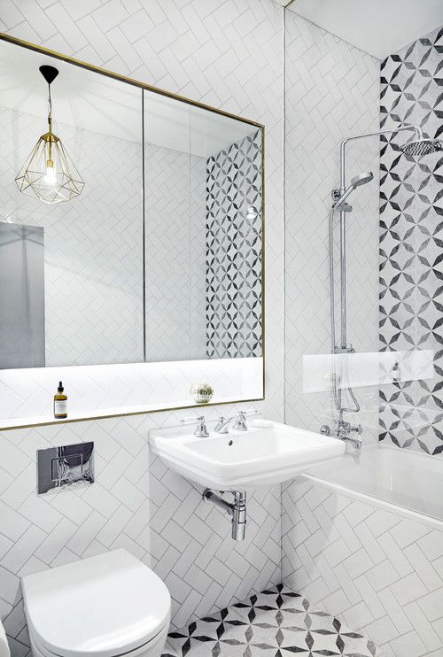 Salle de bain style monochrome