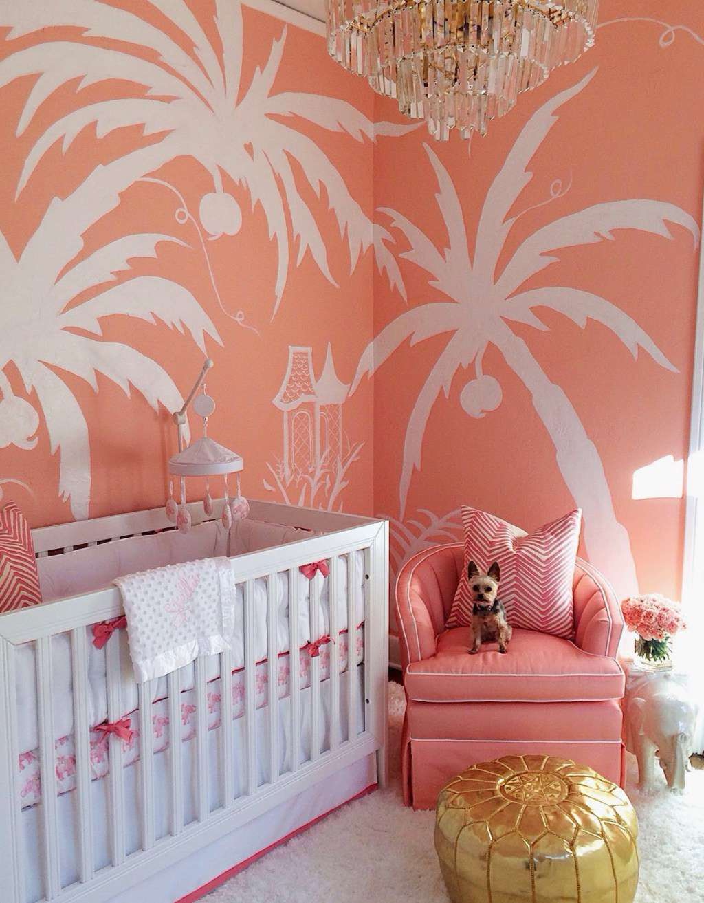 Palm Beach-themed nursery