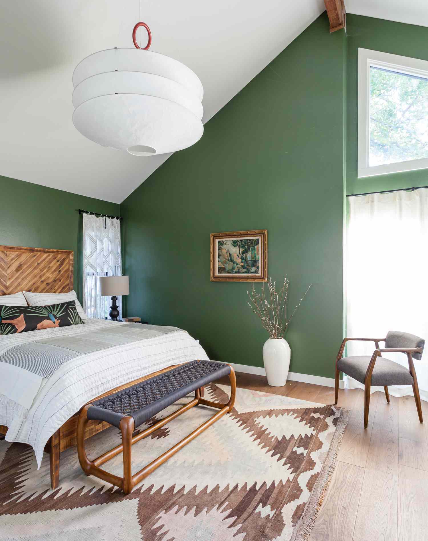 green bedroom