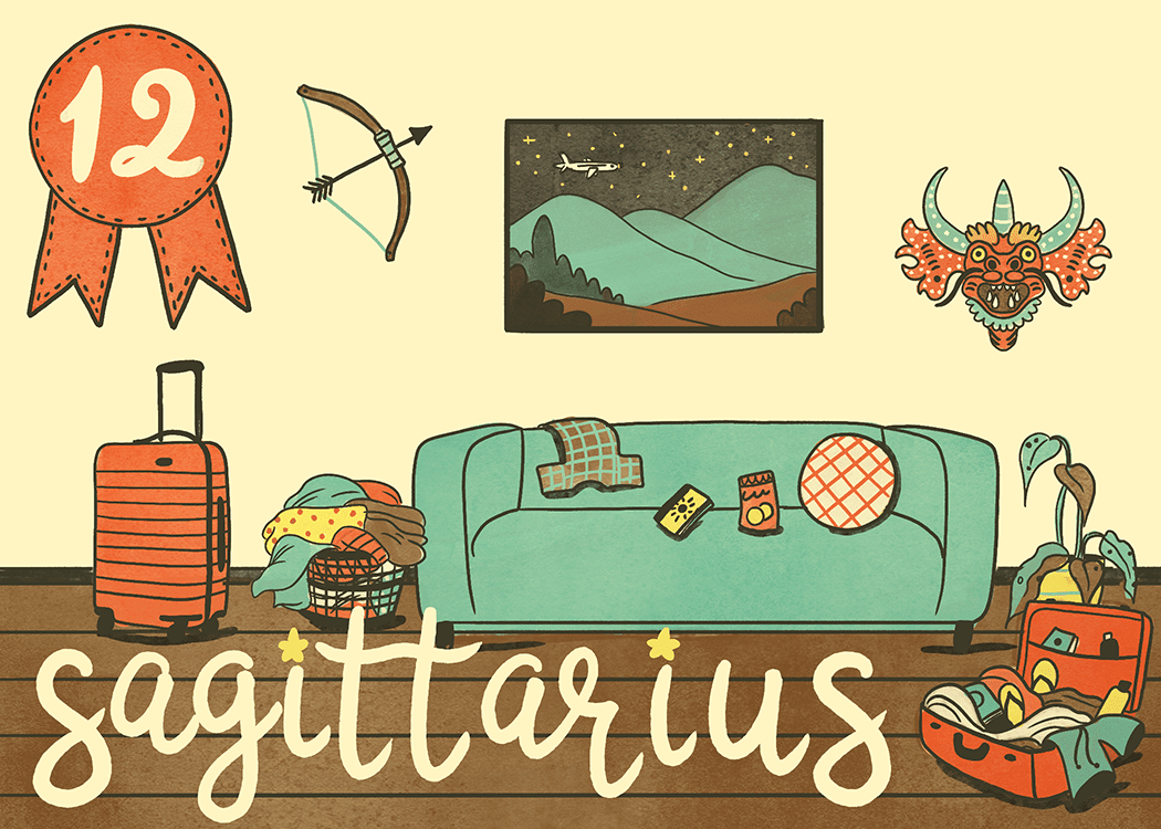 sagittarius home decor illustration