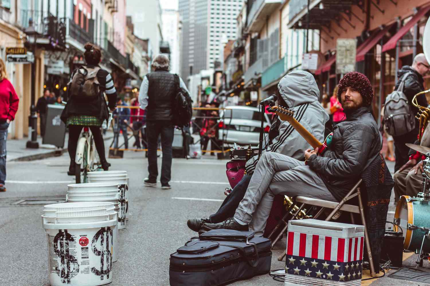 Straßenmusiker im French Quarter von New Orleans