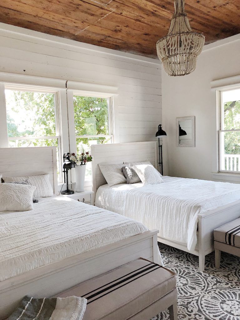 black and white bedroom