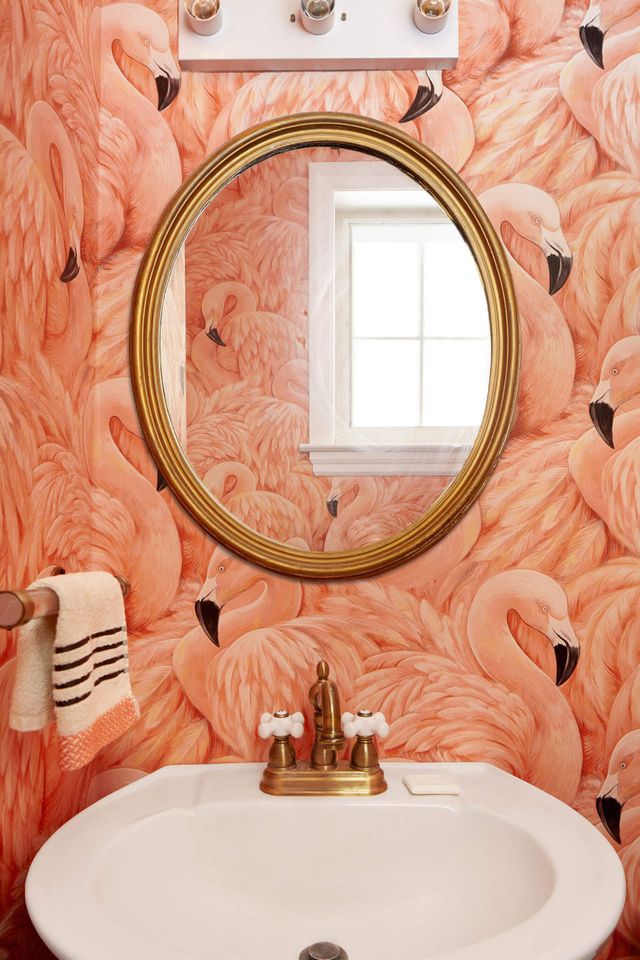 flamingo bathroom