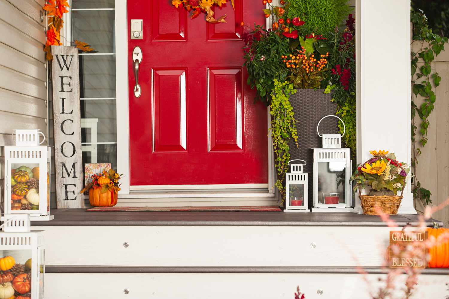 Autumn front entrance