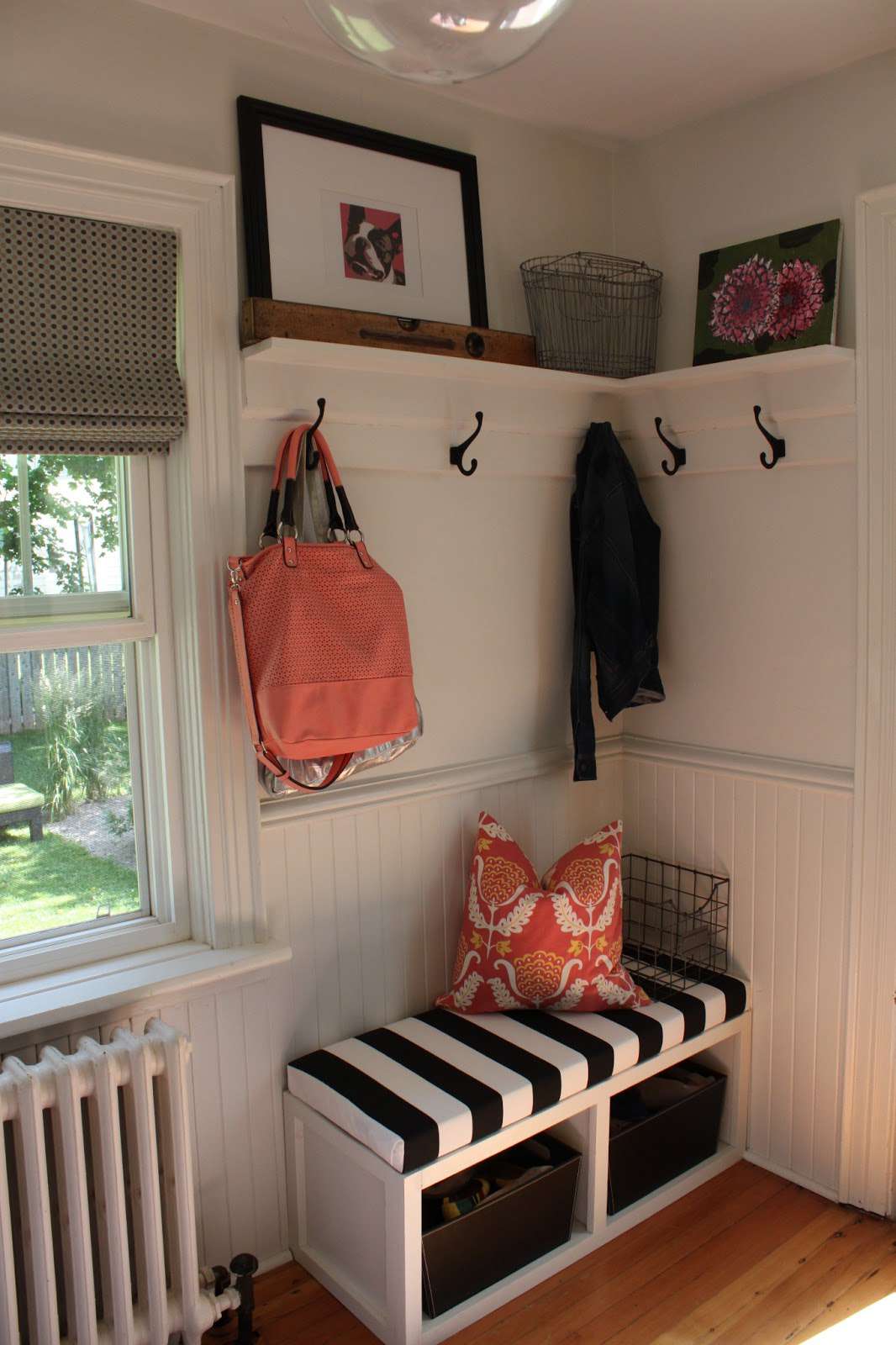 mudroom with shelving