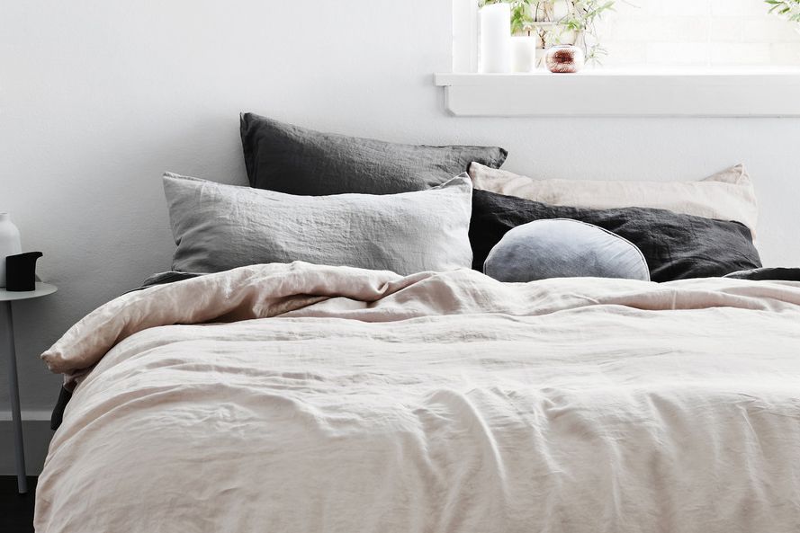 Scandi style linen bedsheets