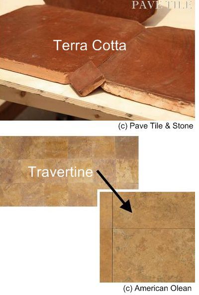 Terra Cotta and Travertine Flooring Tuscan