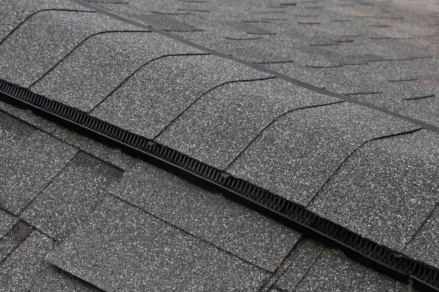 Close up of roof ridge with vent
