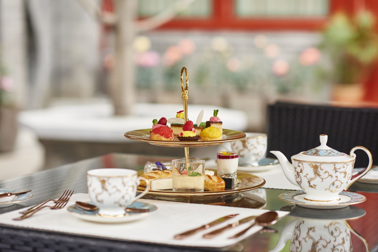 high tea display