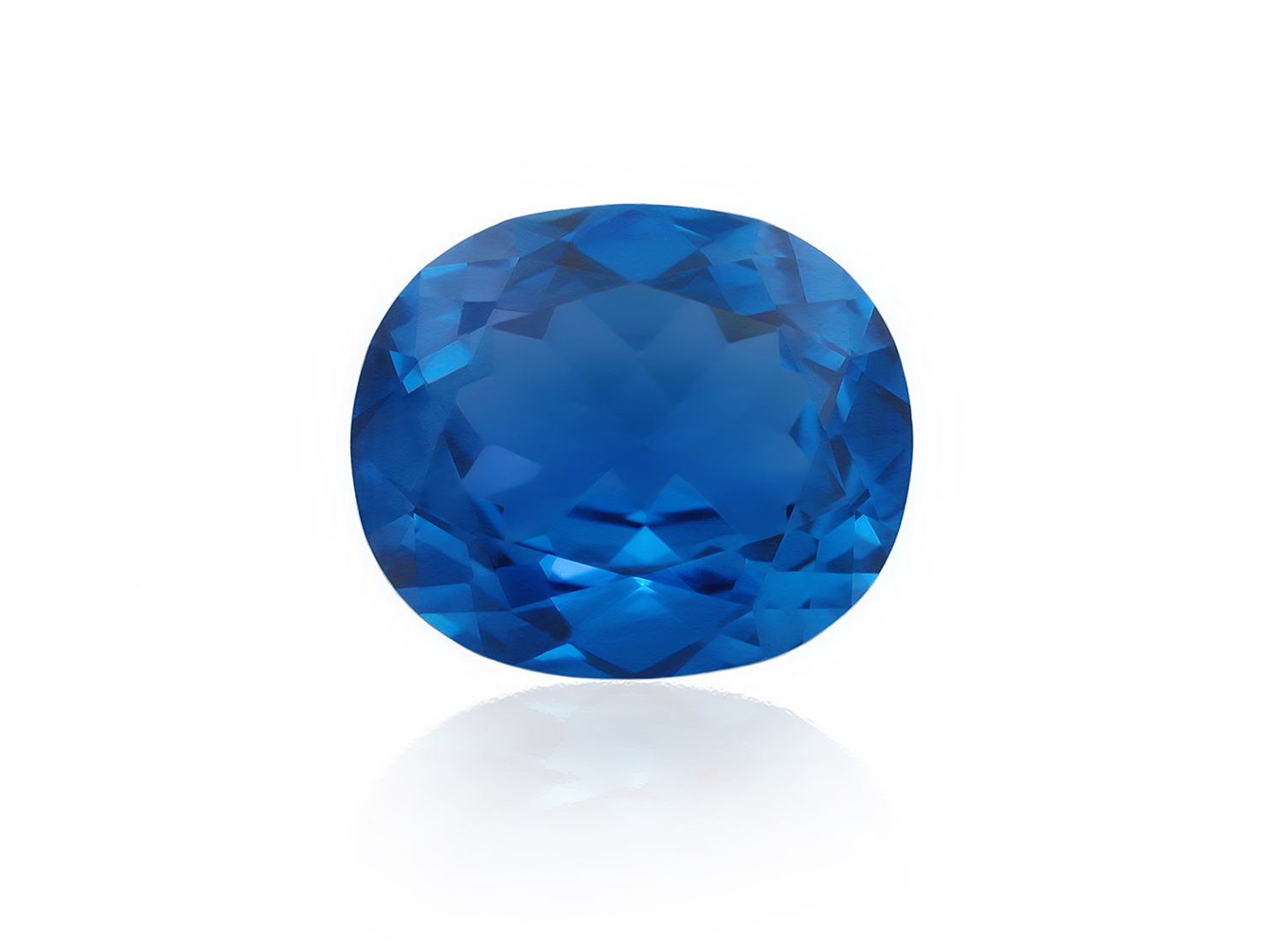 Blue sapphire on a white background