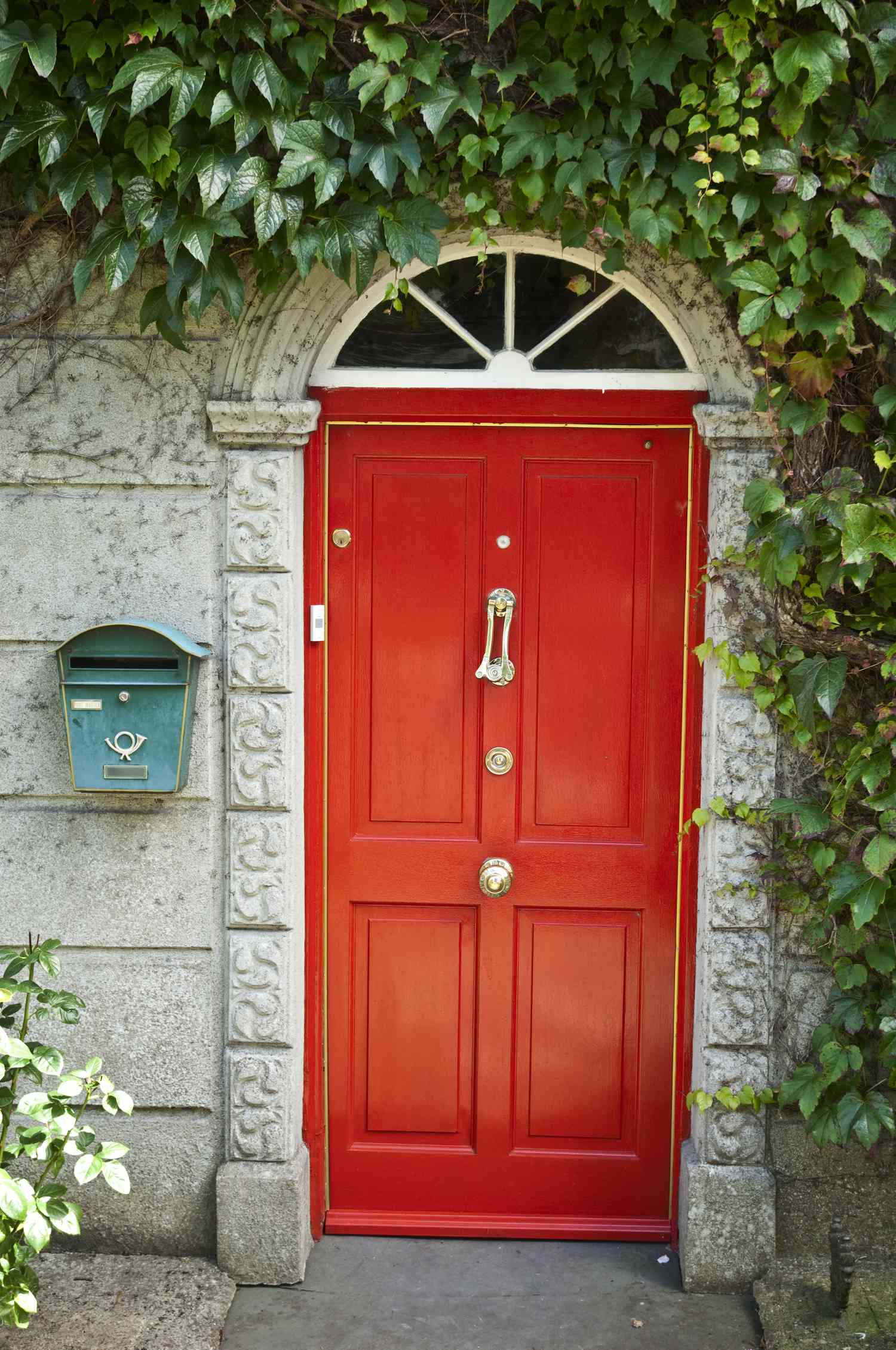 red front door