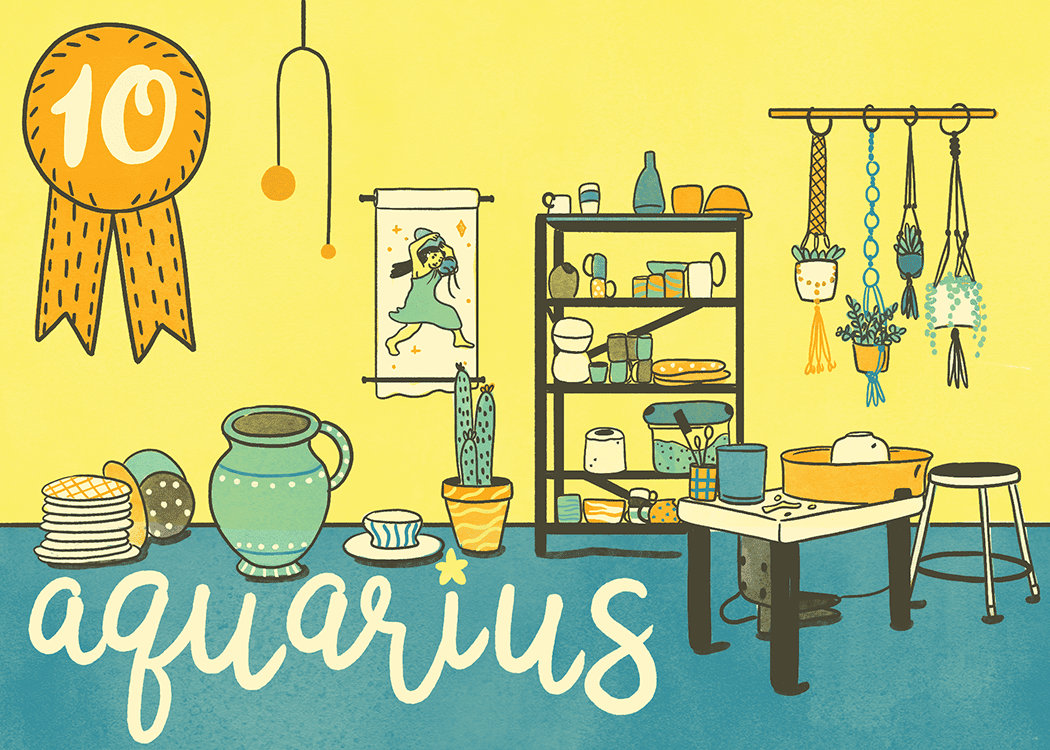 aquarius home decor illustration