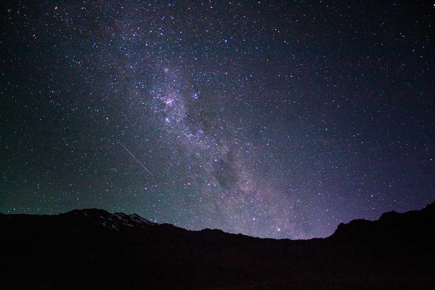 Milky Way rising over Mt. Ruapehu, New Zealand