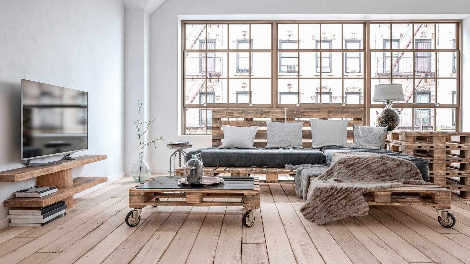 salon meubles en bois de palette