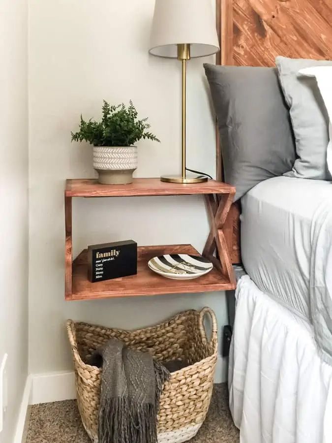 A DIY floating nightstand