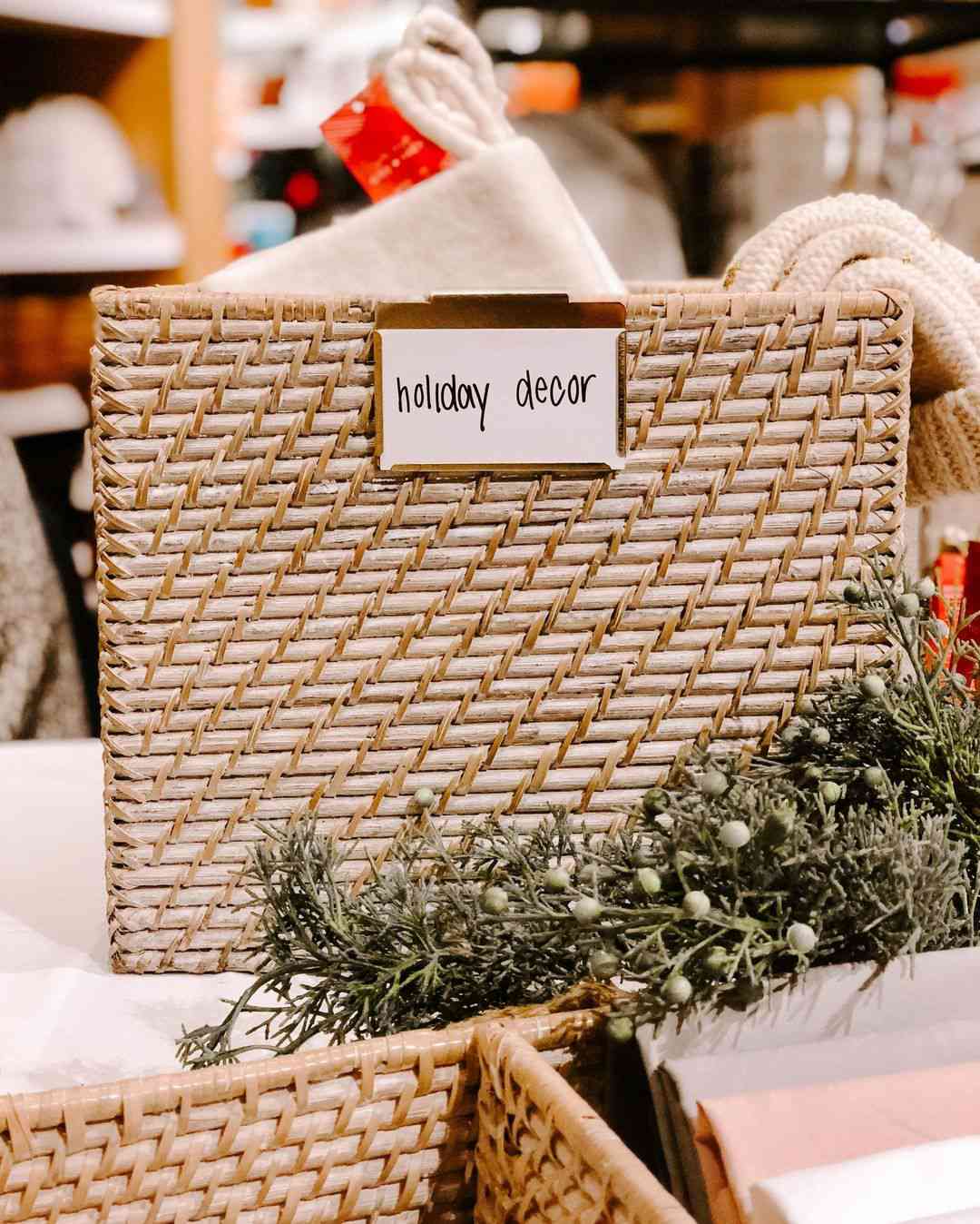 Storage cube used for holiday decor