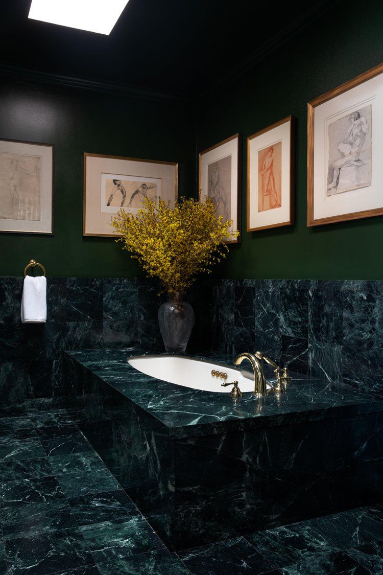 dark bathroom ideas black marble