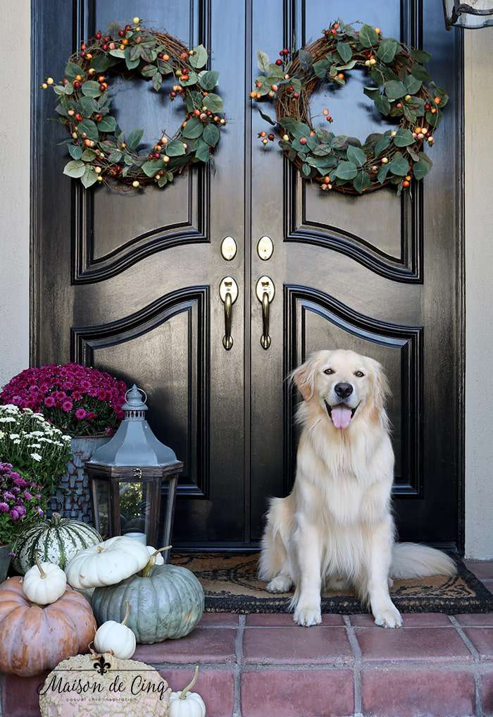 double front door wreaths