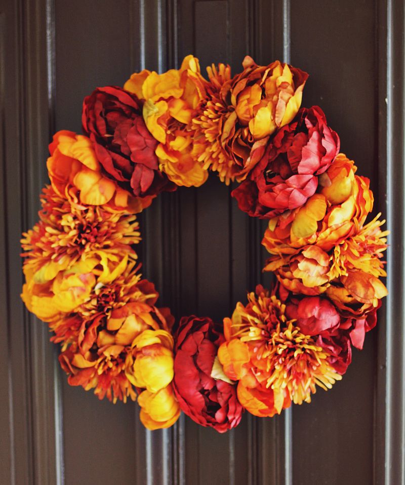 autumnal fall wreath diy