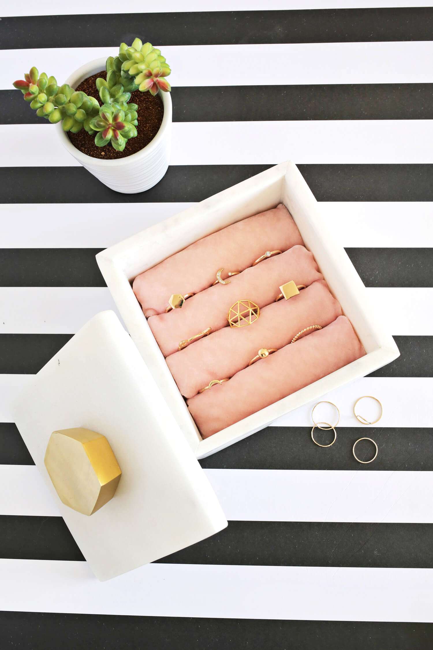 DIY joyería caja de almacenamiento