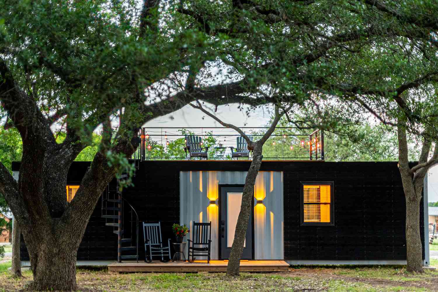 Black Oak and Shipping Container Home