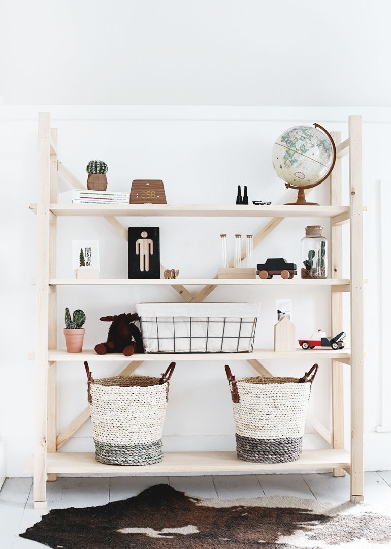 diy wooden bookshelf