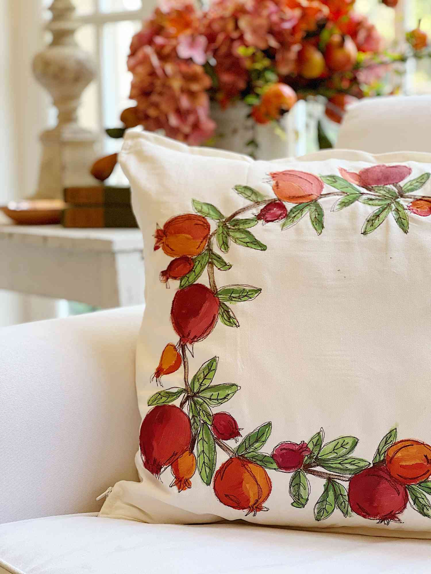 diy painted fall throw pillow covers