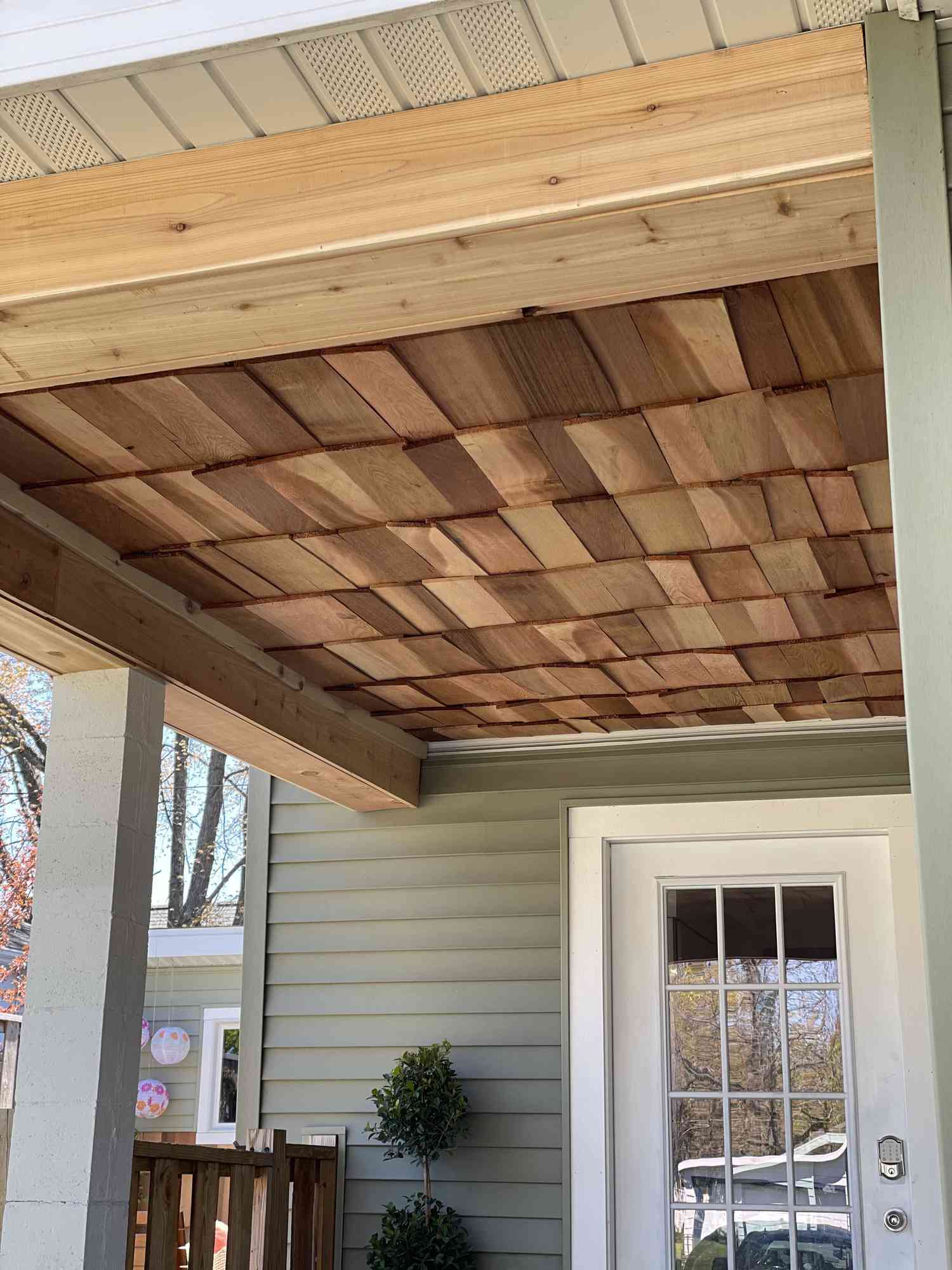 cedar shake ceiling