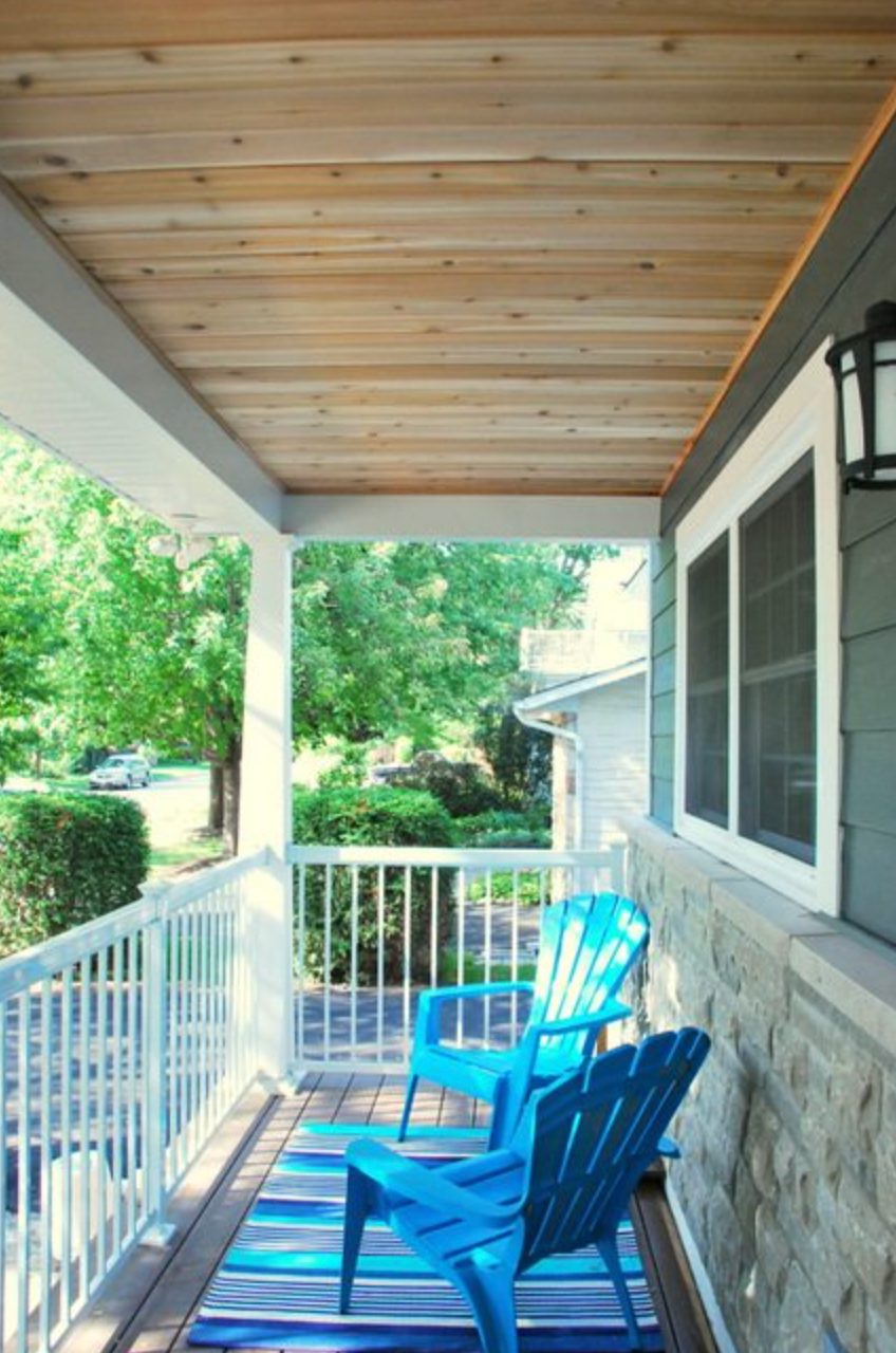 cedar plank ceiling