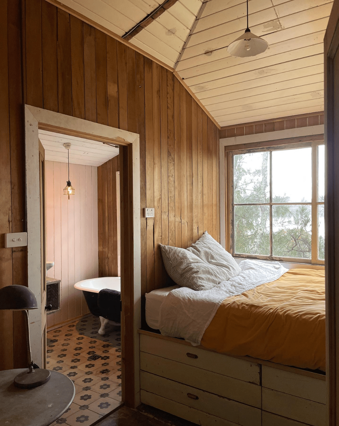 Paneled Walls in Cabin 