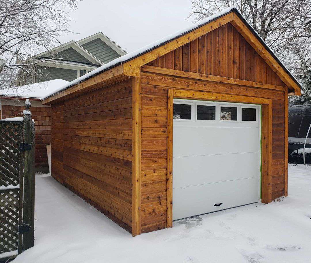 garage détaché en bois