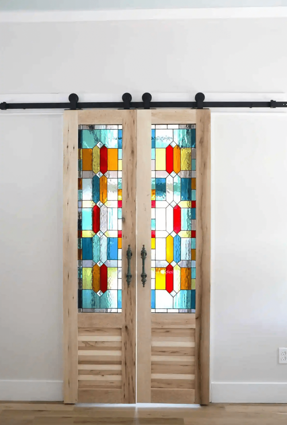 stained glass doors