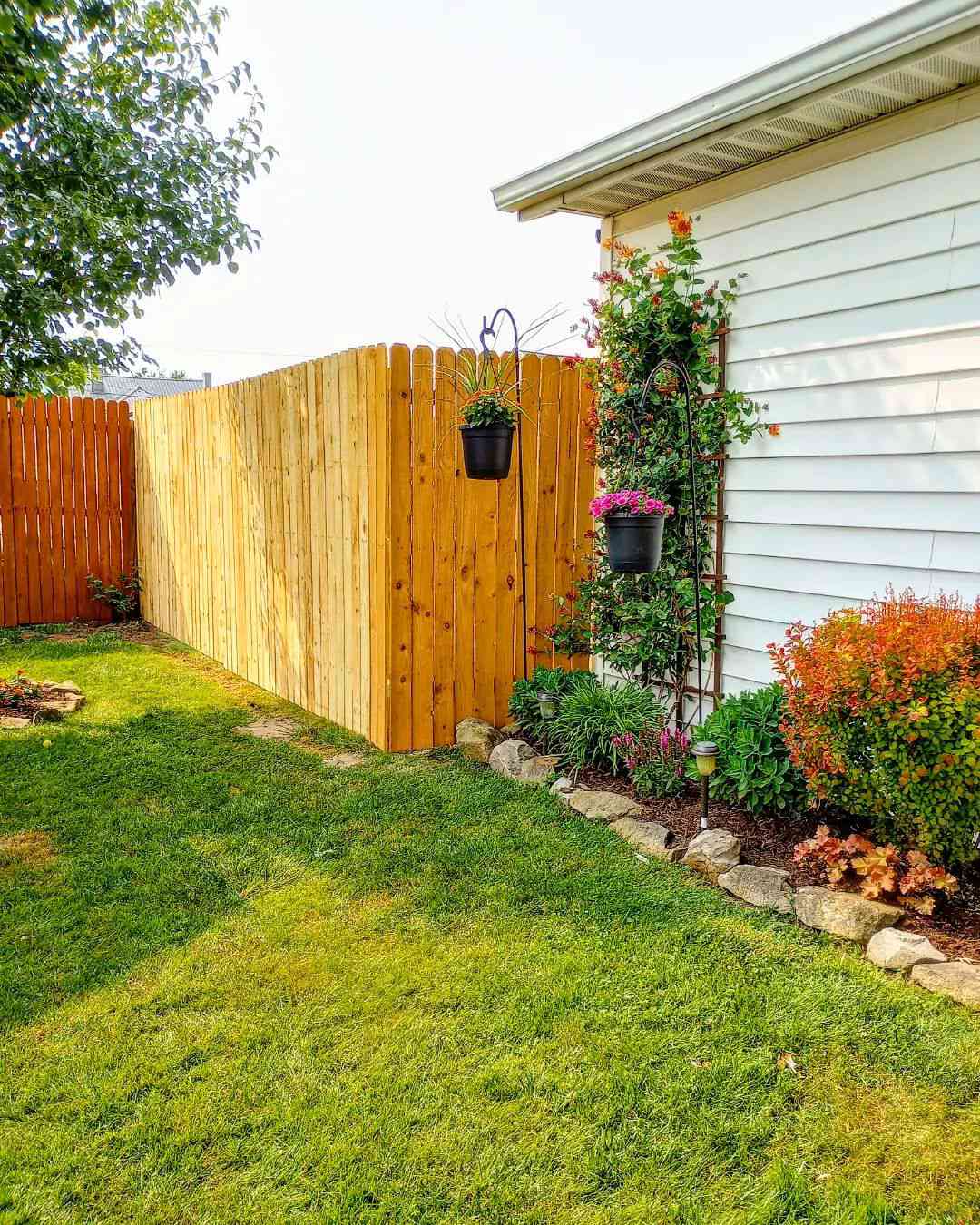 tall wooden fence