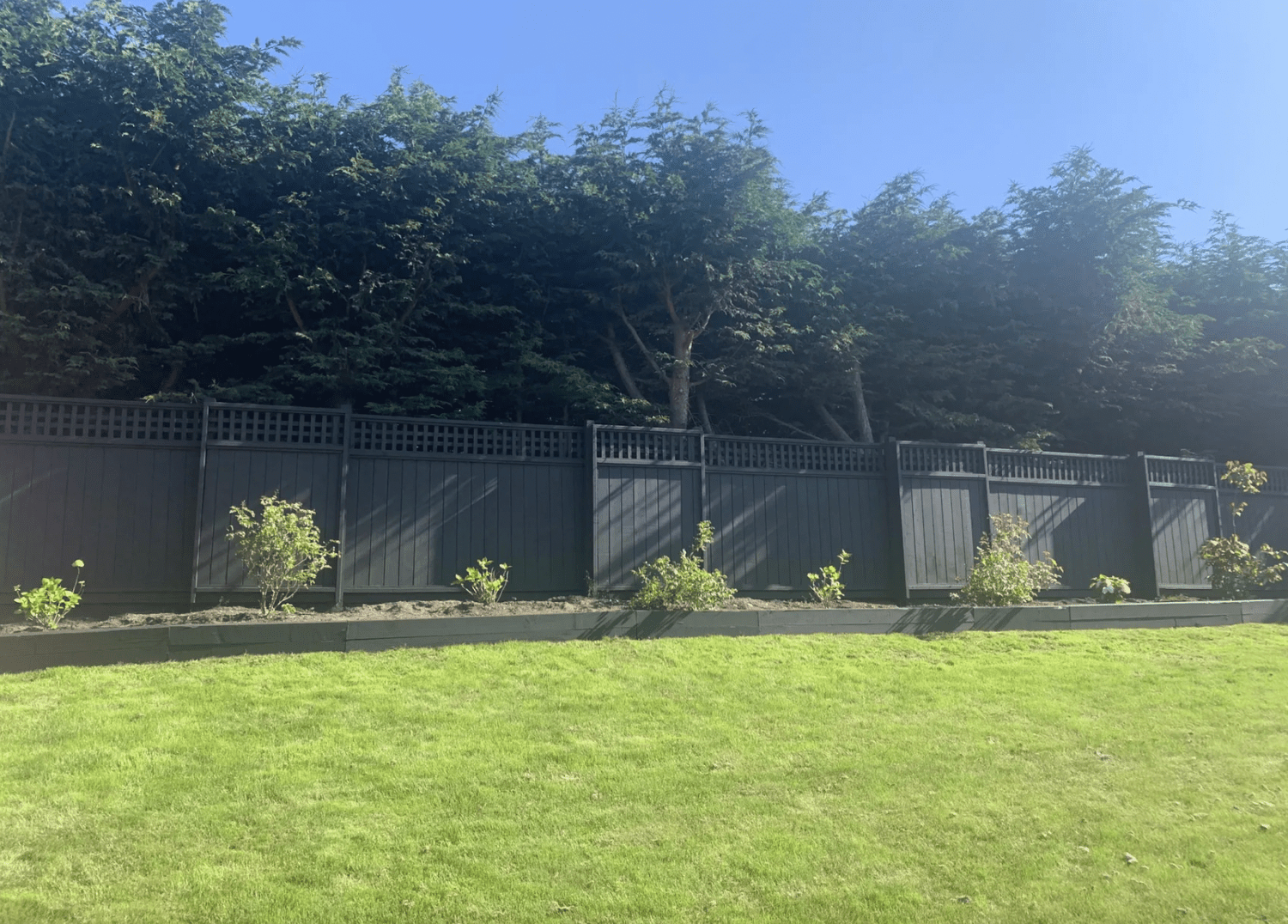 black wood fence