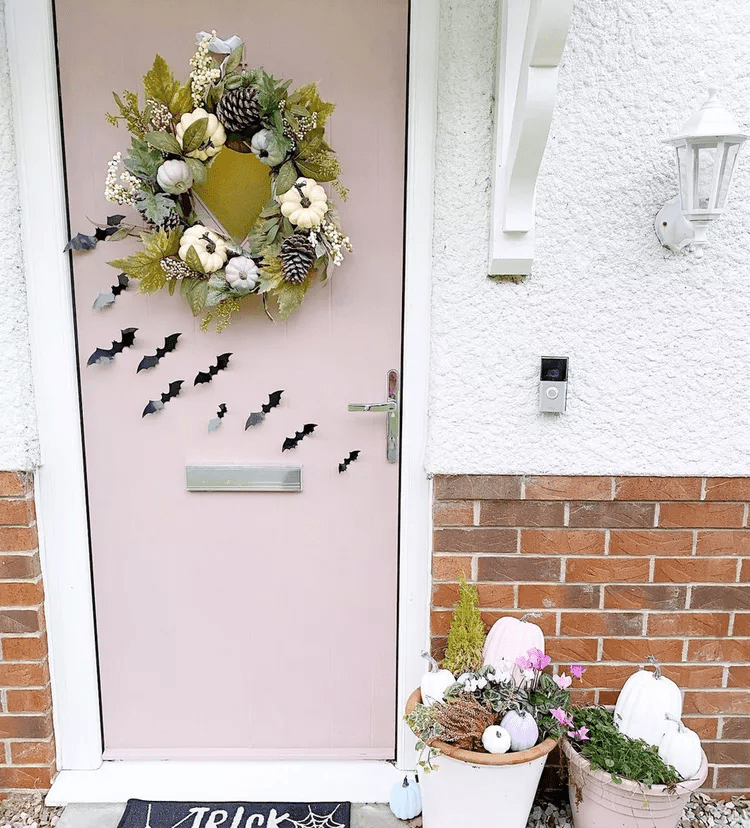 fall door decorating ideas removable halloween decor