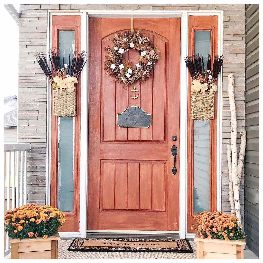 wooden decor fall door decorating ideas